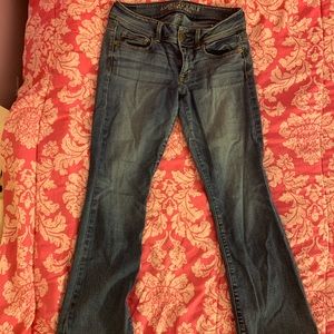 American eagle kick boot jeans size 6 short